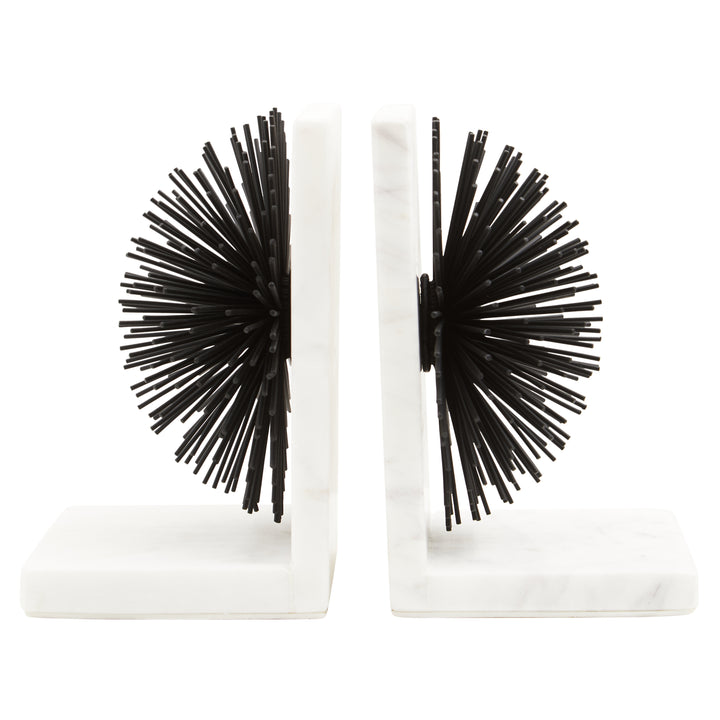 Milazzo Set Of Two Black Starburst Bookends