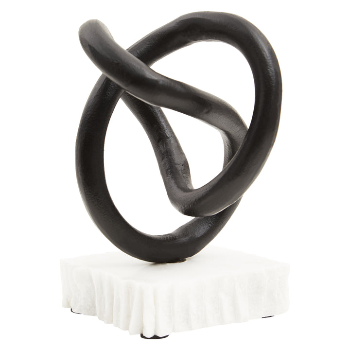 Desio Matte Black Knot Sculpture