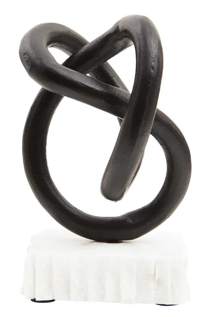 Desio Matte Black Knot Sculpture