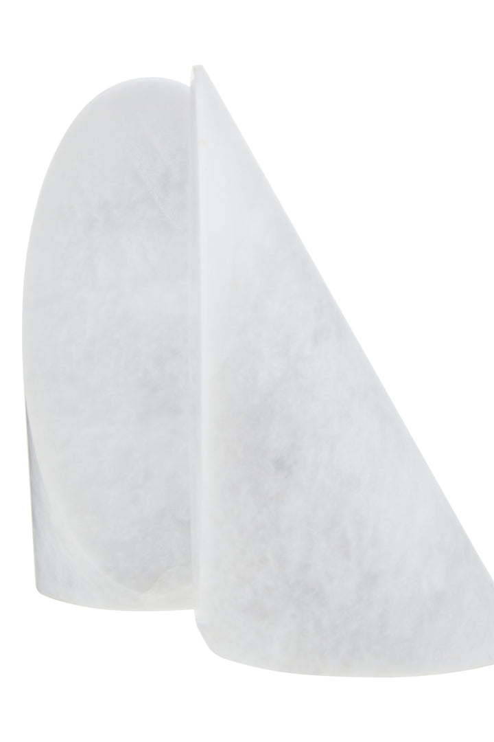 Forio Set Of Two White Marble Bookends