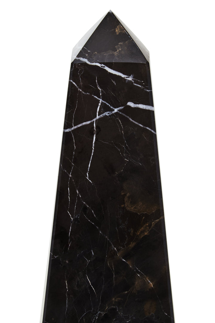 Forio Small Black Marble Obelisk