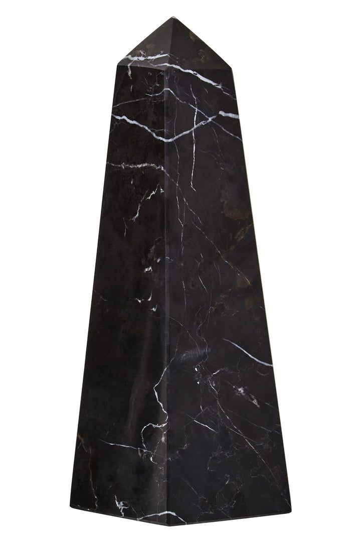 Forio Small Black Marble Obelisk
