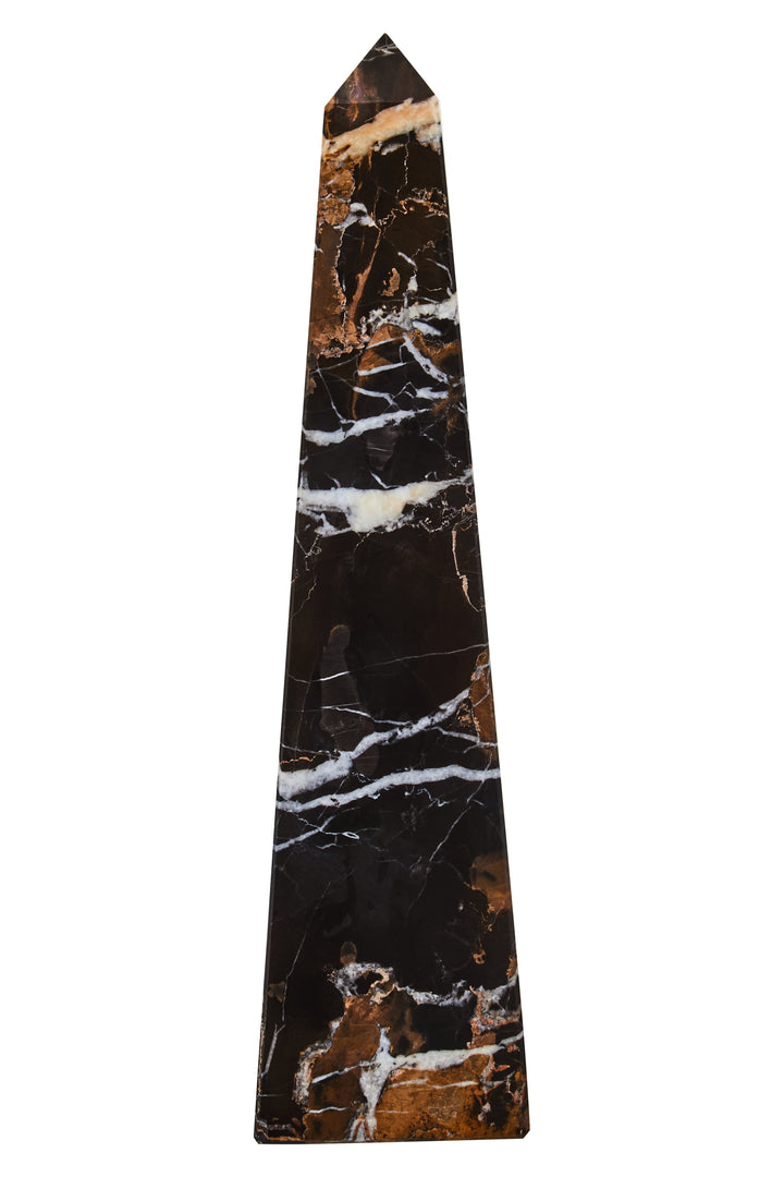 Forio Large Black Marble Obelisk