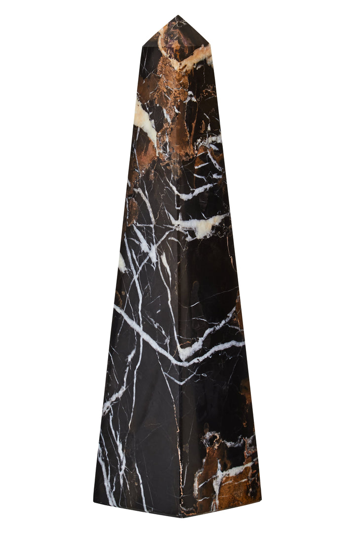 Forio Large Black Marble Obelisk