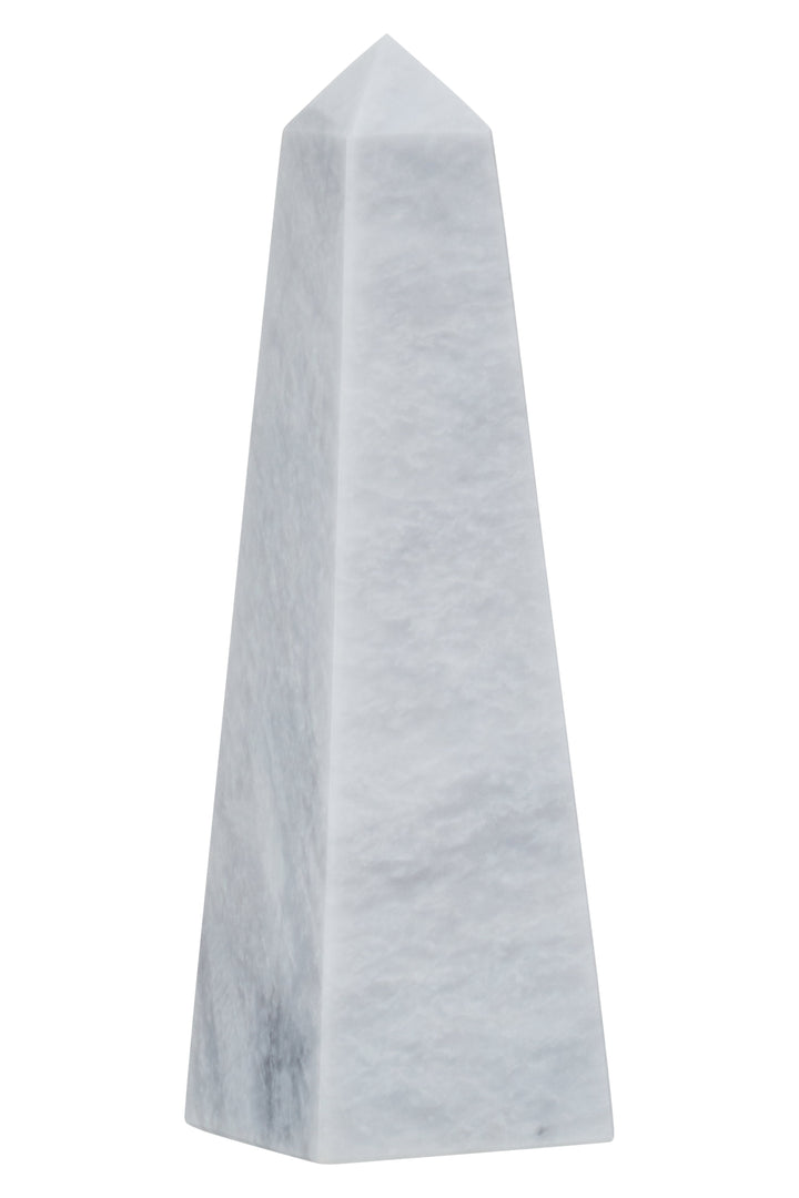 Forio Small White Marble Obelisk