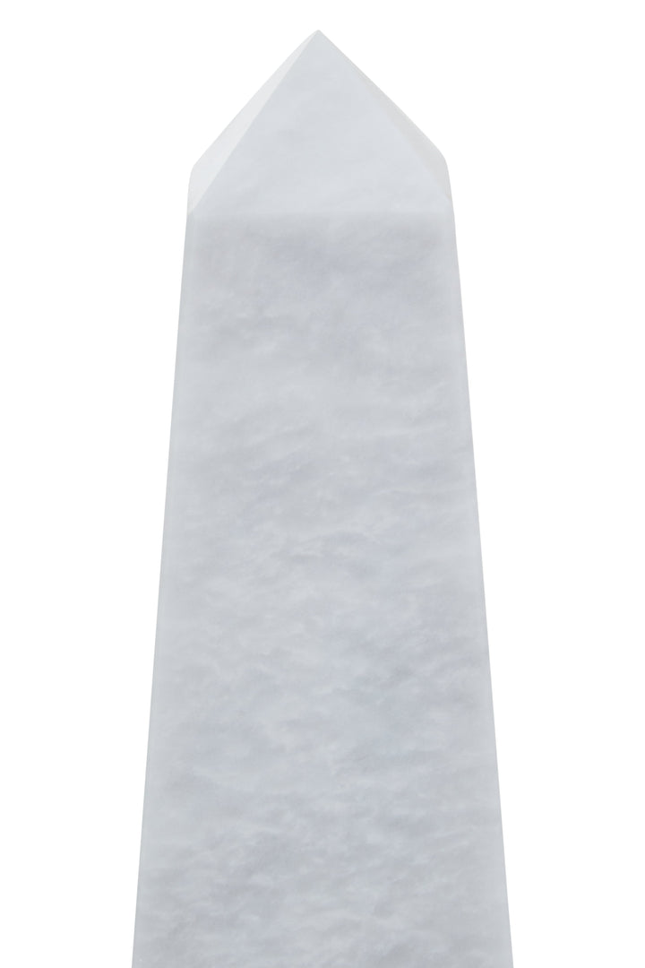 Forio Small White Marble Obelisk