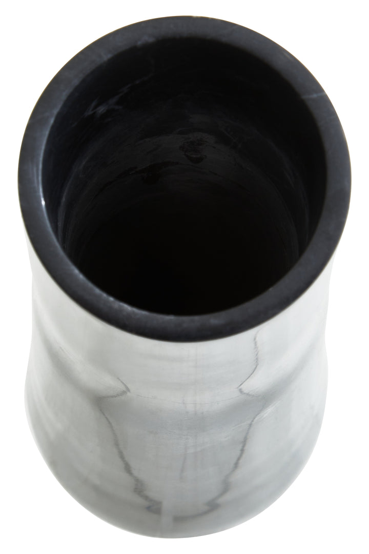 Forio Black Marble Tapered Vase