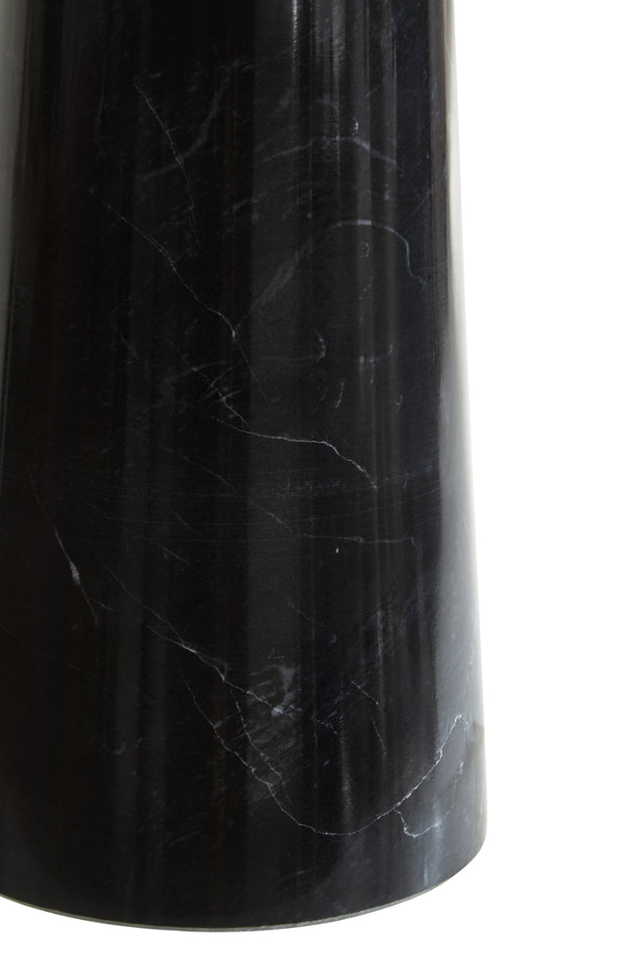 Forio Black Marble Tapered Vase