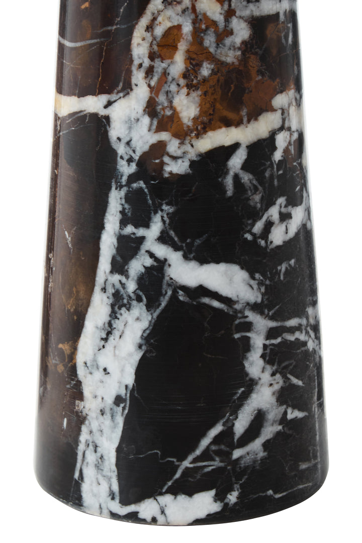 Forio Black Marble Tapered Vase