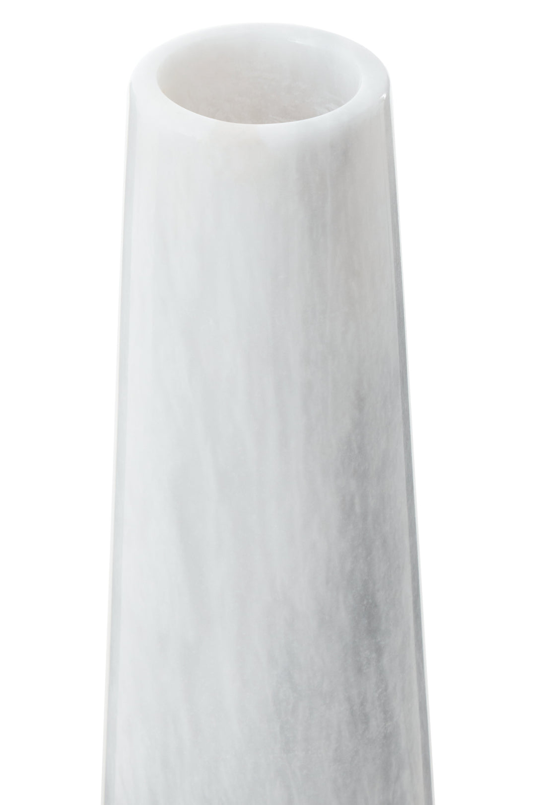 Forio White Marble Tapered Vase