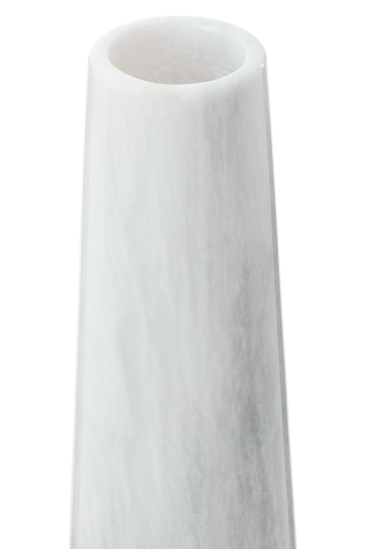Forio White Marble Tapered Vase