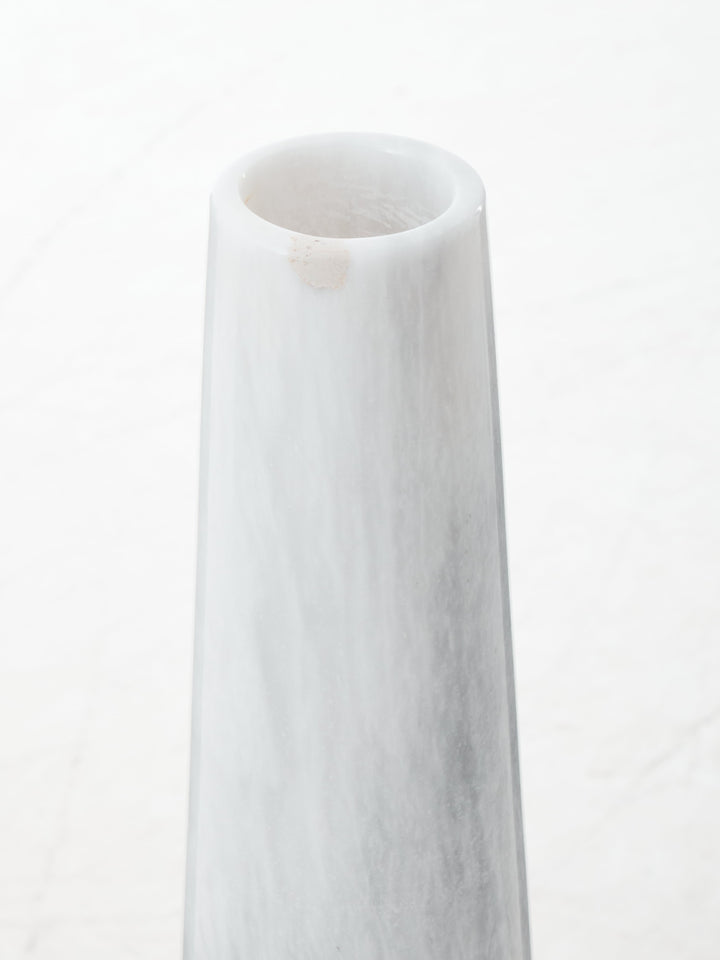 Forio White Marble Tapered Vase