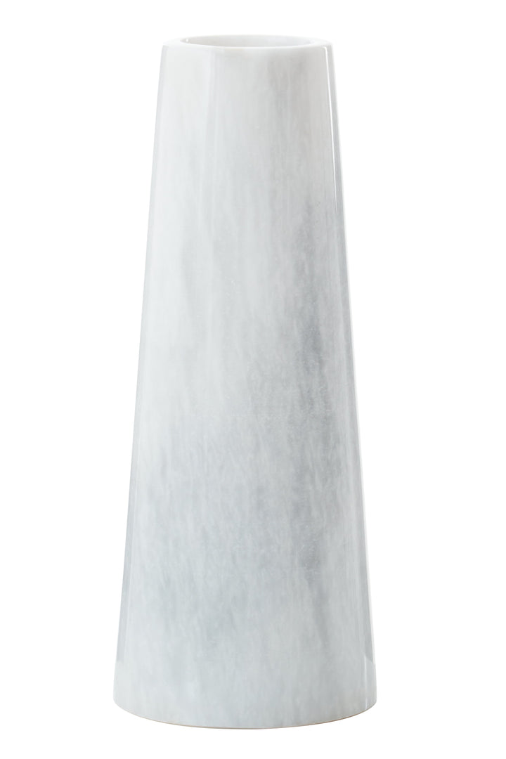 Forio White Marble Tapered Vase