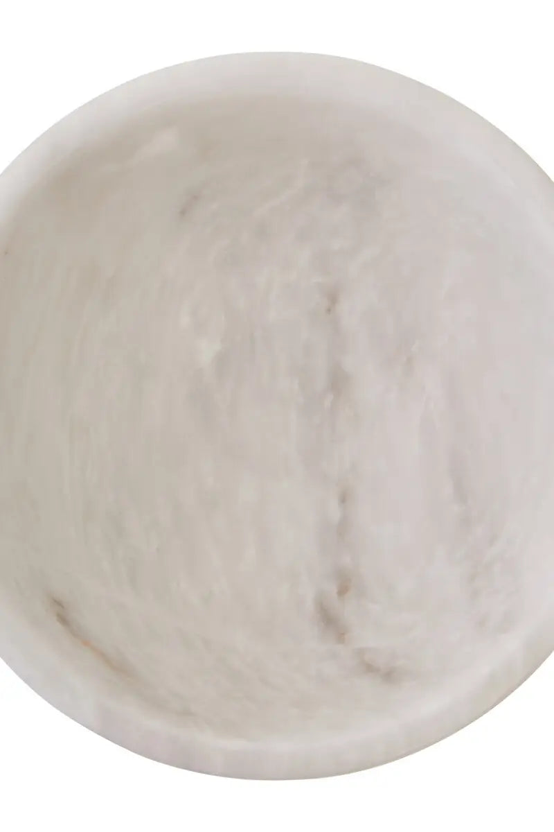 Forio Small White Marble Pedestal Bowl