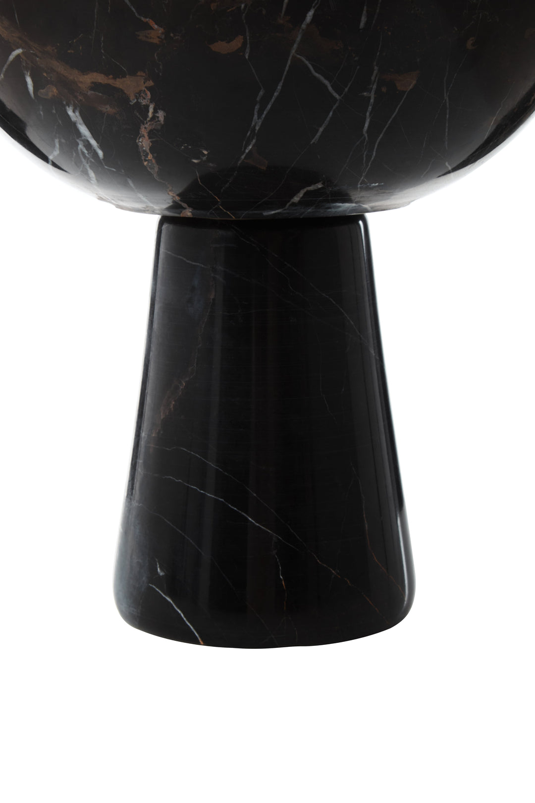 Forio Large Black Marble Pedestal Bowl