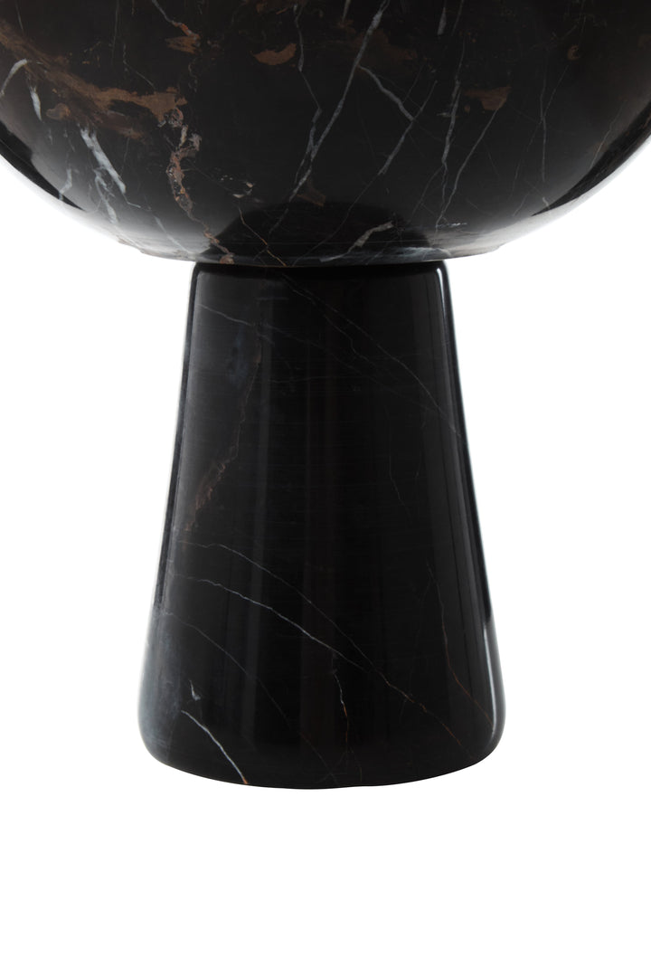 Forio Large Black Marble Pedestal Bowl