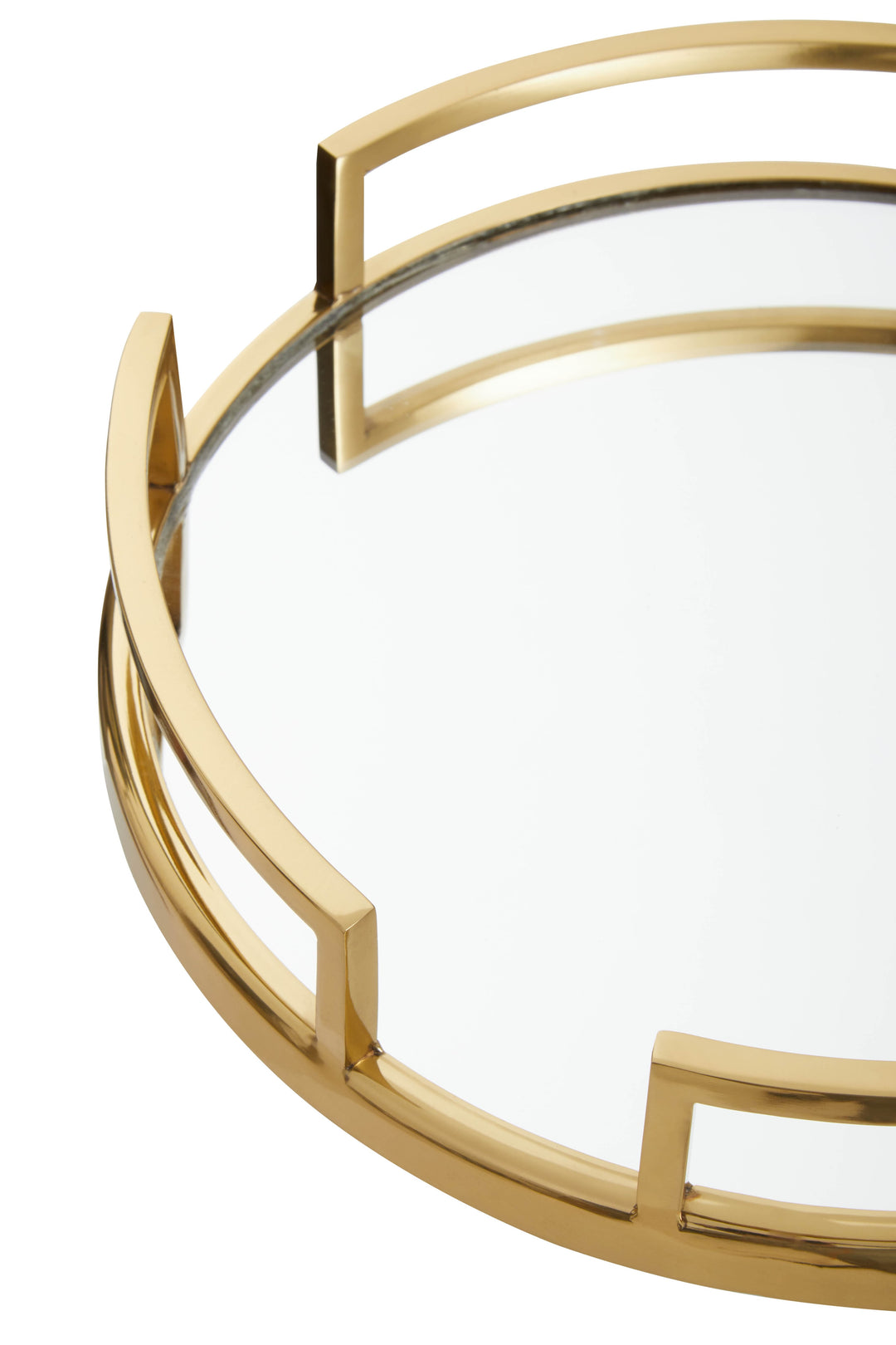 Varallo Gold Finish Mirrored Tray