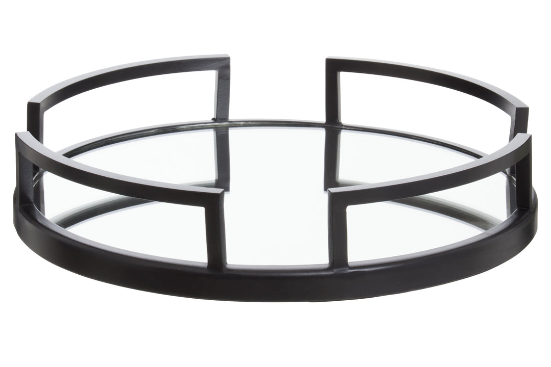 Varallo Matte Black Mirrored Tray