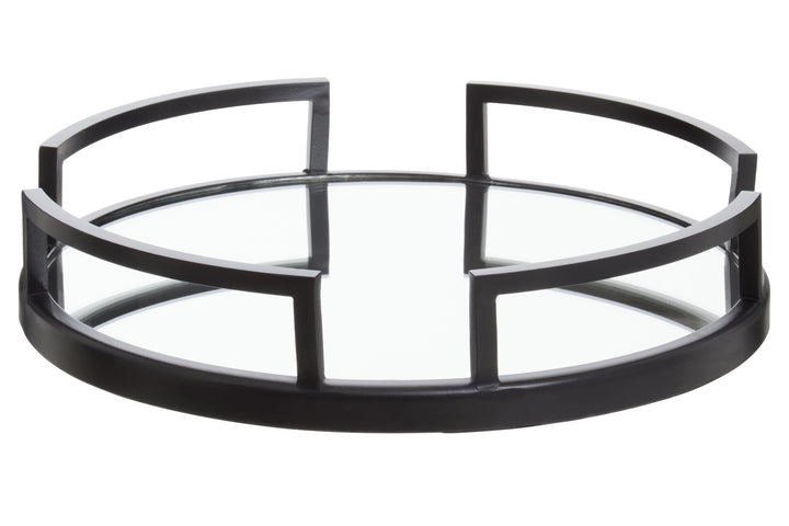 Varallo Matte Black Mirrored Tray