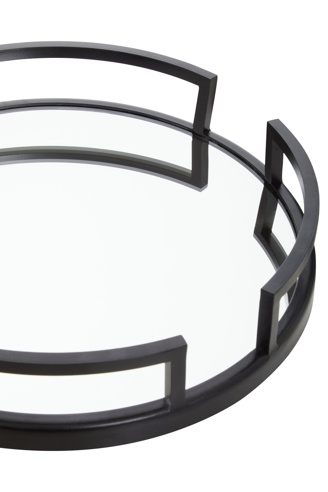 Varallo Matte Black Mirrored Tray