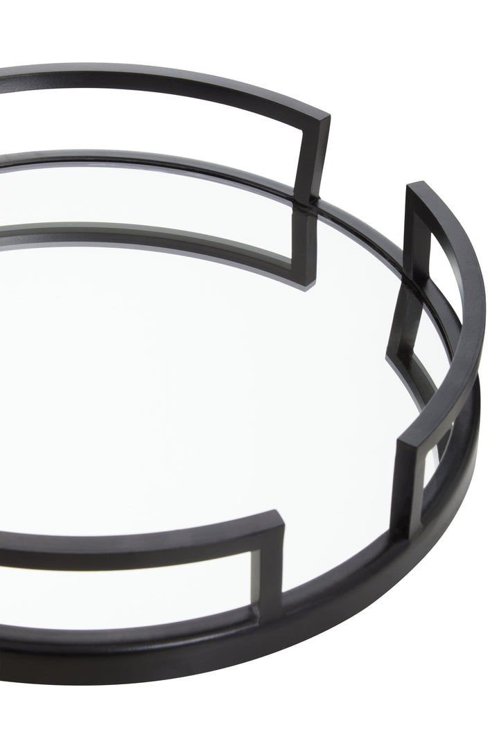 Varallo Matte Black Mirrored Tray