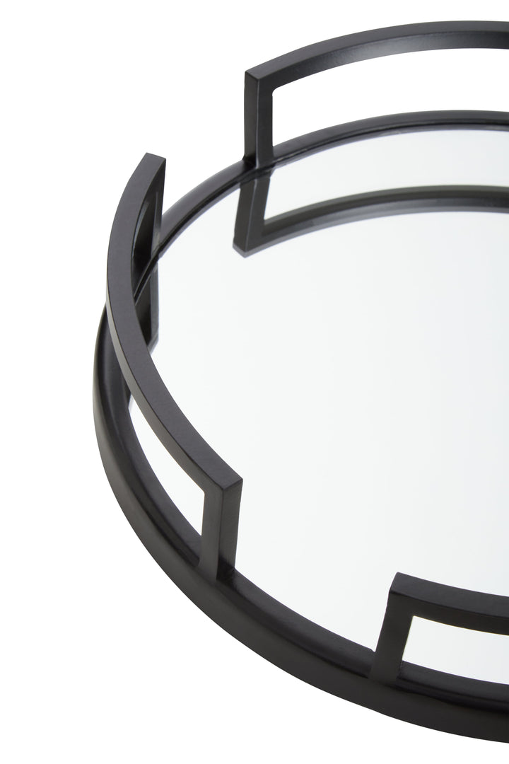 Varallo Matte Black Mirrored Tray