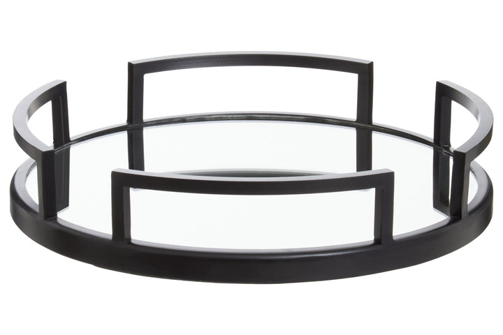 Varallo Matte Black Mirrored Tray