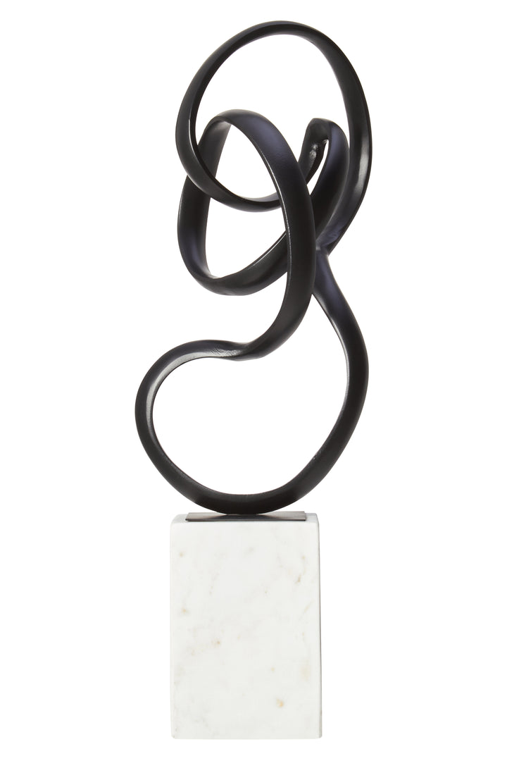 Desio Black Finish Aluminium Knot Sculpture