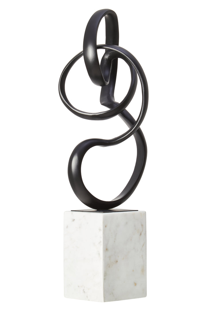Desio Black Finish Aluminium Knot Sculpture