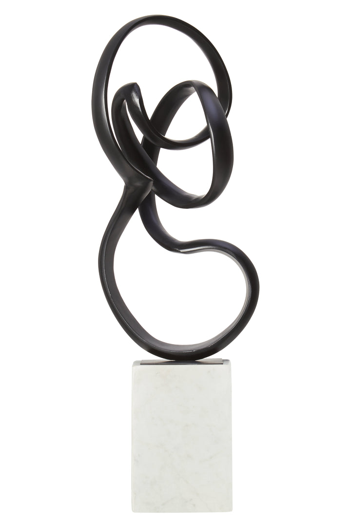 Desio Black Finish Aluminium Knot Sculpture