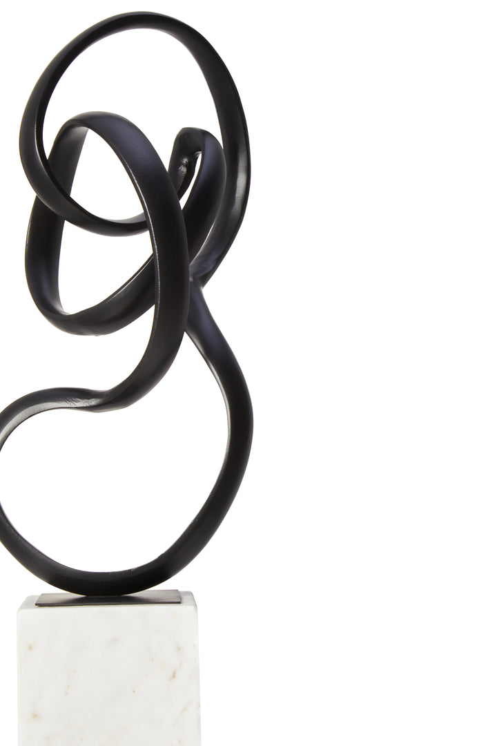 Desio Black Finish Aluminium Knot Sculpture
