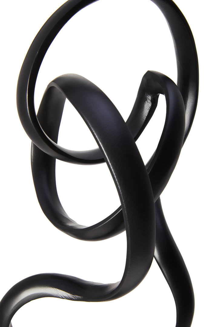 Desio Black Finish Aluminium Knot Sculpture