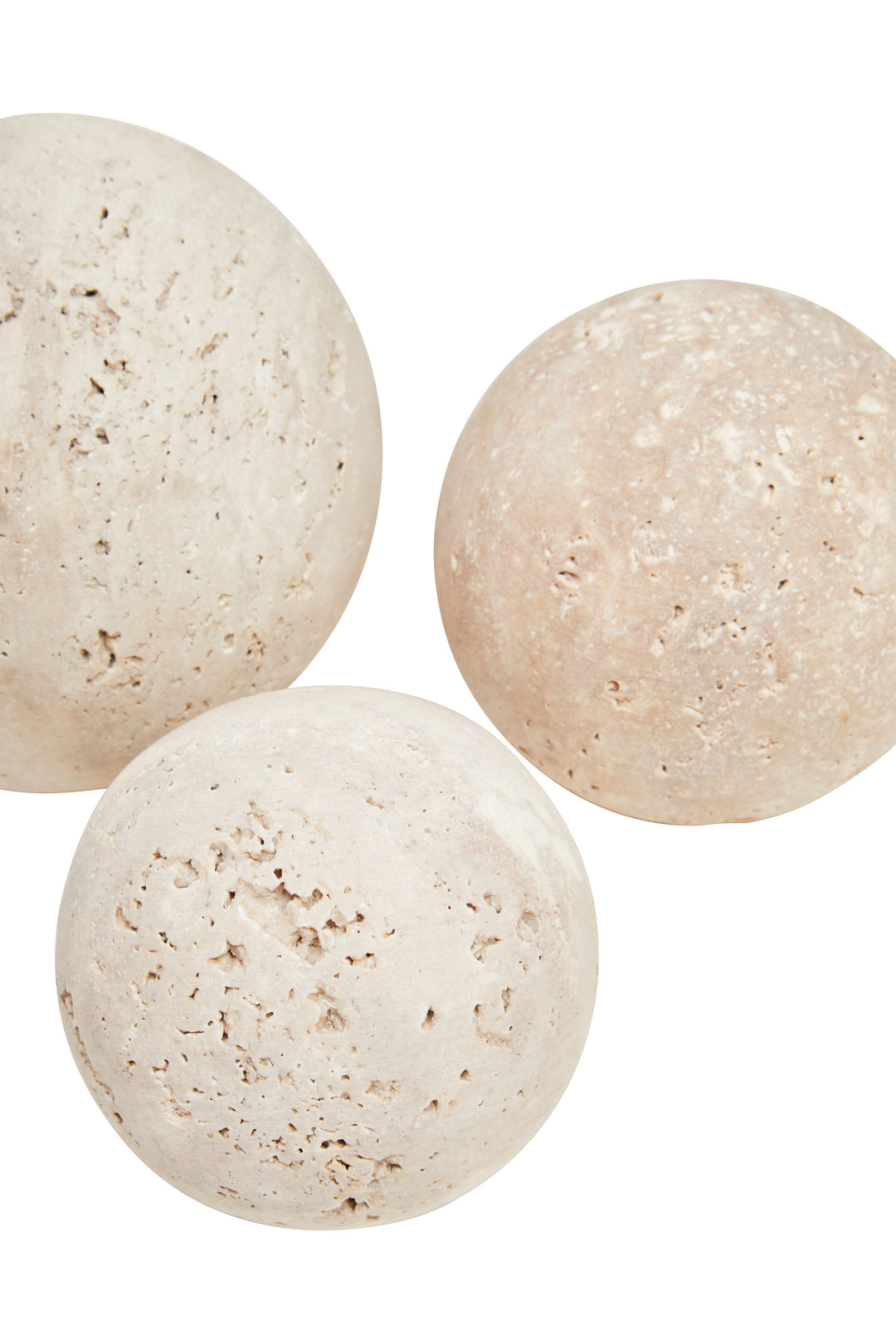 Avola Travertine Set of 3 Deco Balls