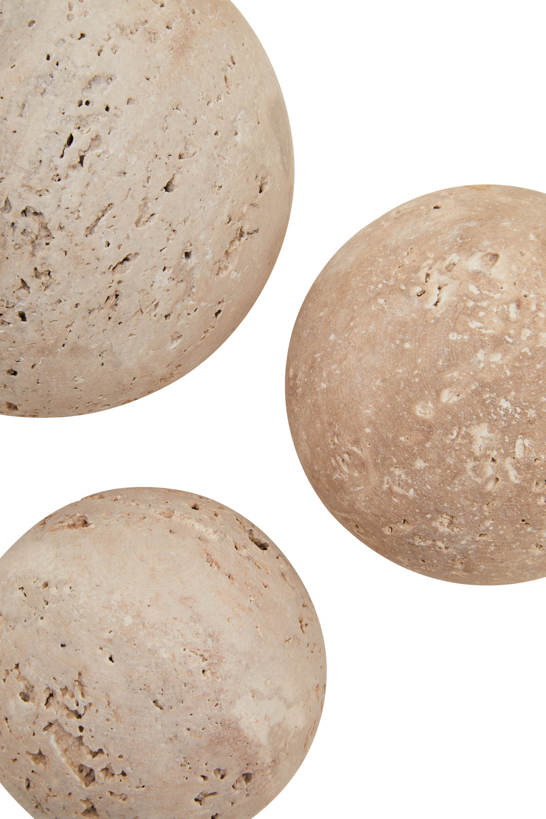 Avola Travertine Set of 3 Deco Balls