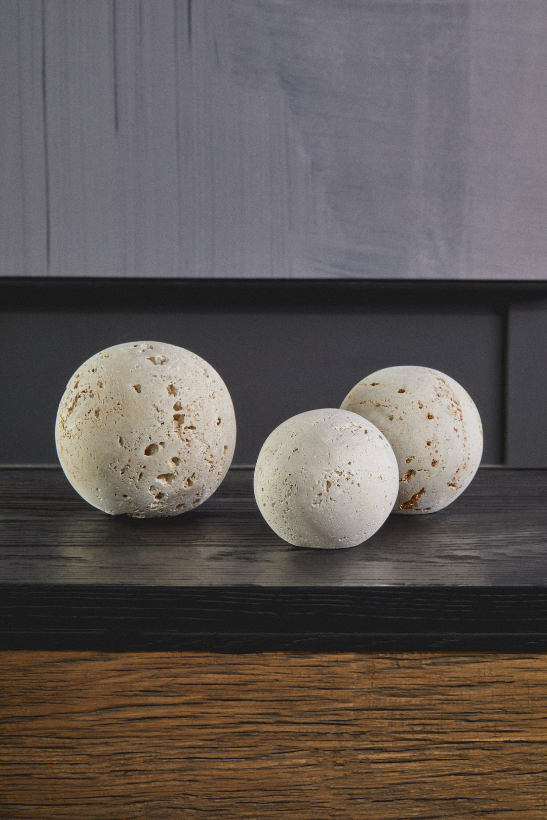 Avola Travertine Set of 3 Deco Balls