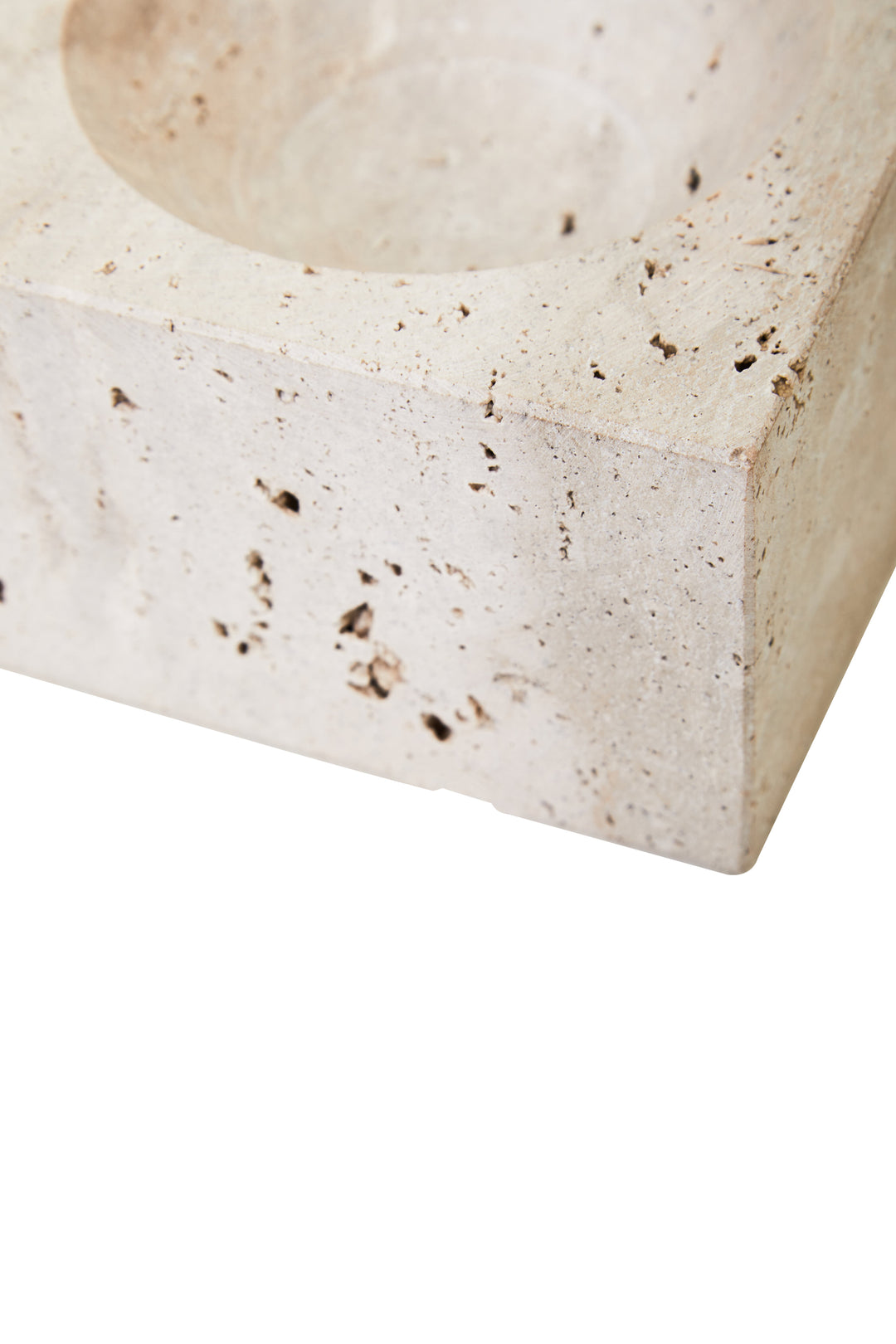 Avola Travertine Square Decorative Bowl