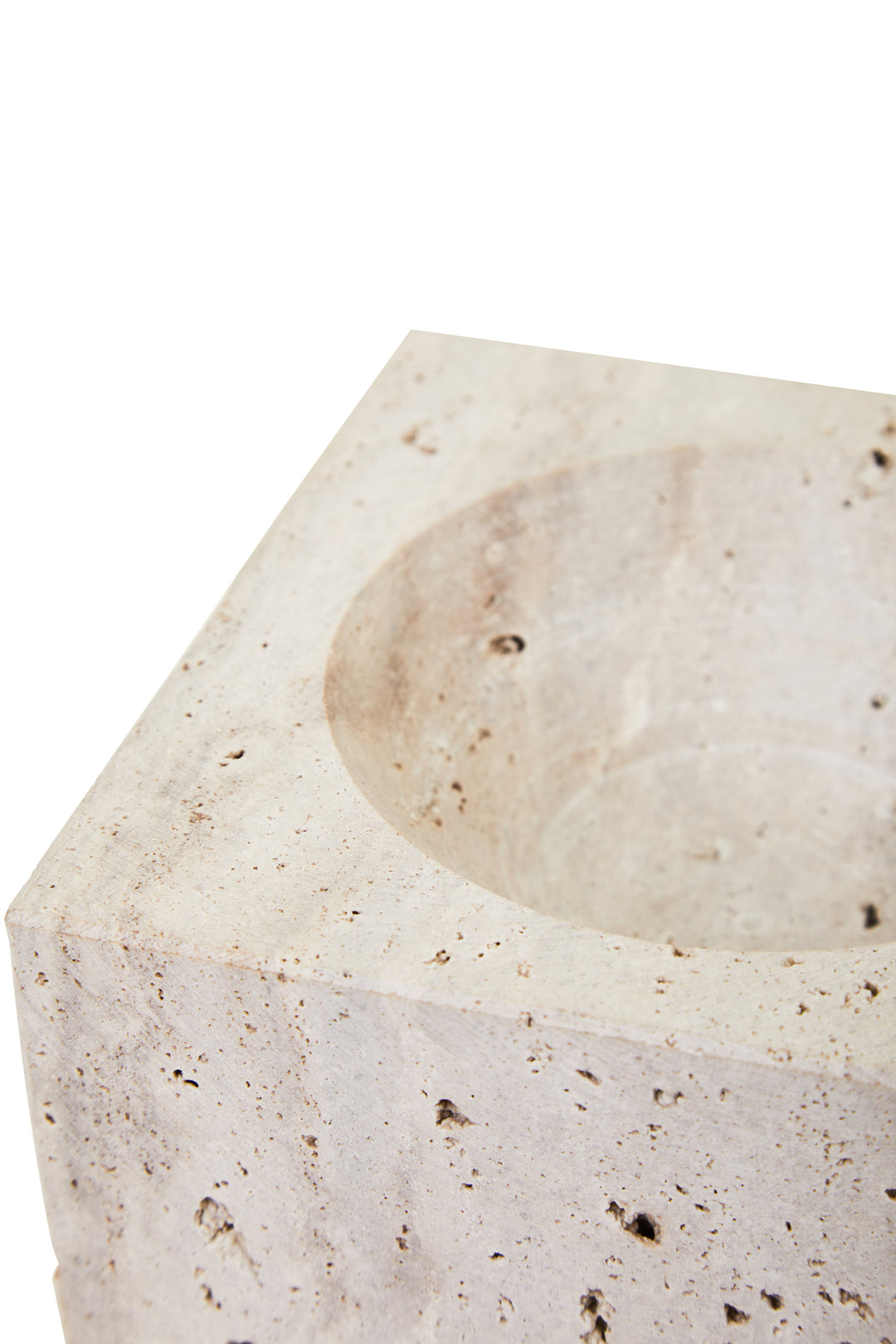 Avola Travertine Square Decorative Bowl
