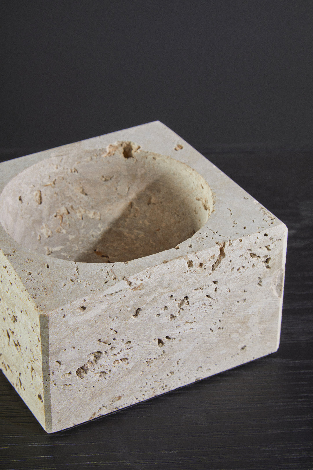Avola Travertine Square Decorative Bowl
