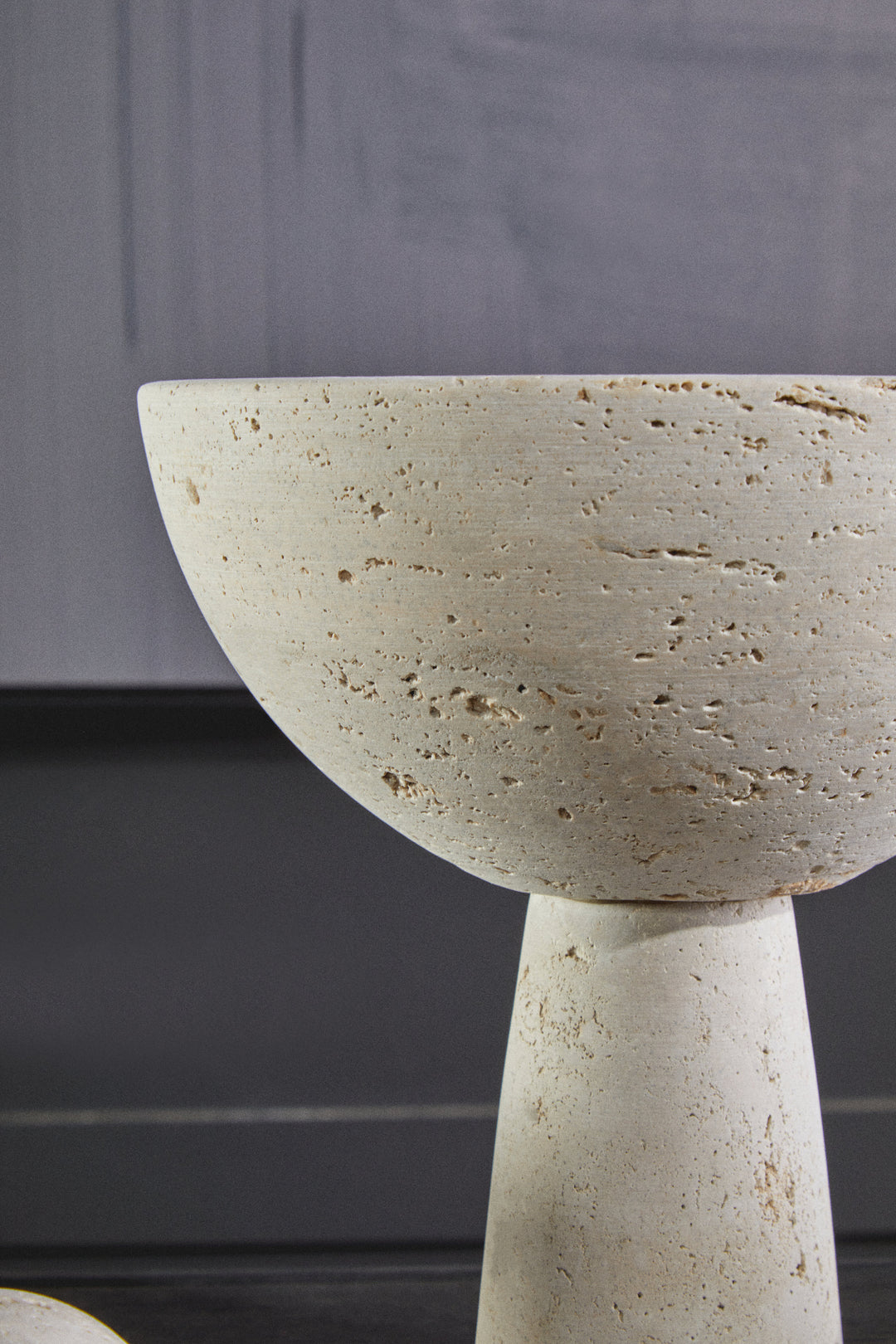 Avola Travertine Pedestal Bowl