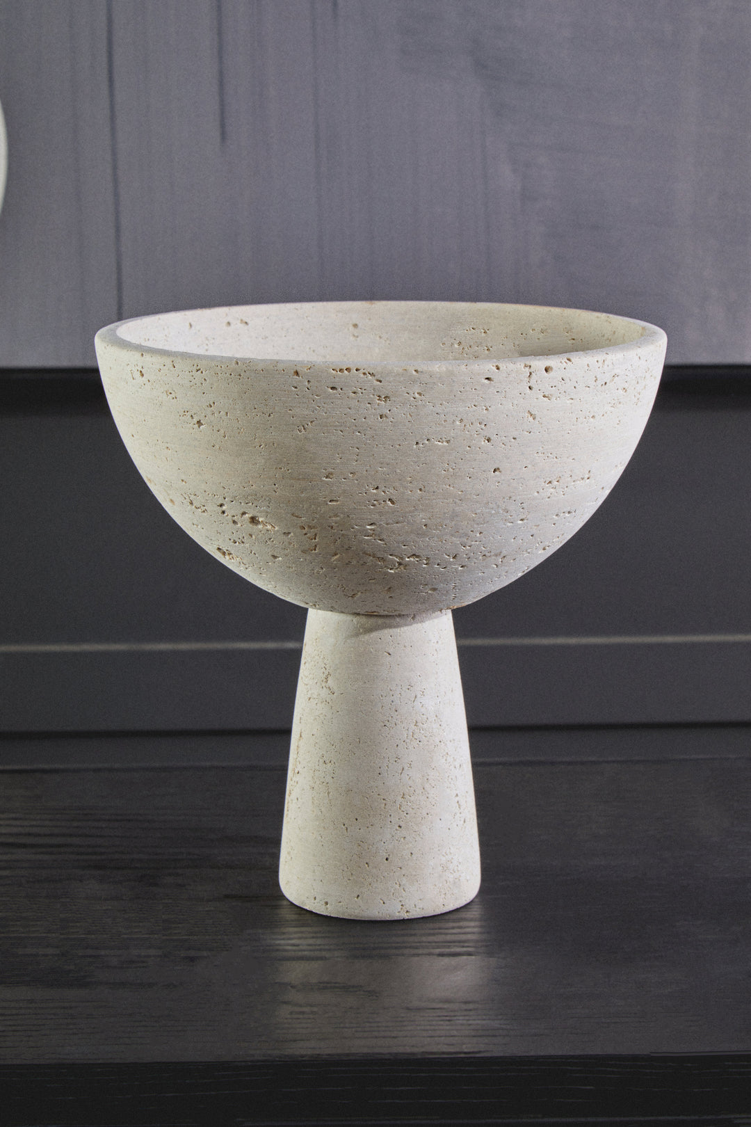 Avola Travertine Pedestal Bowl