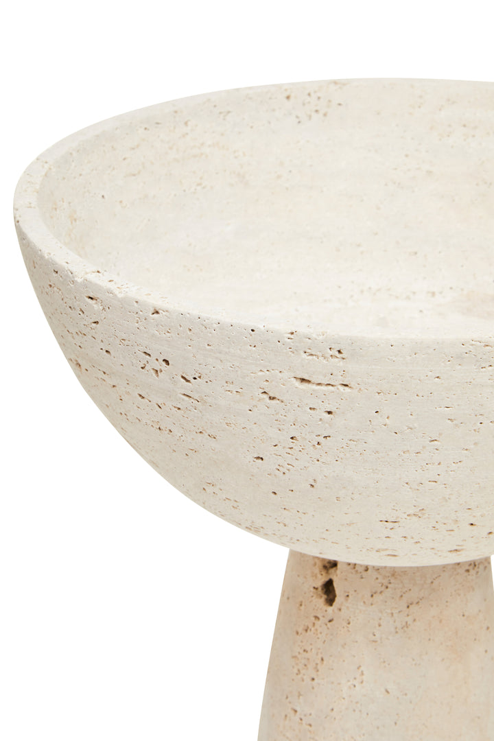 Avola Travertine Pedestal Bowl