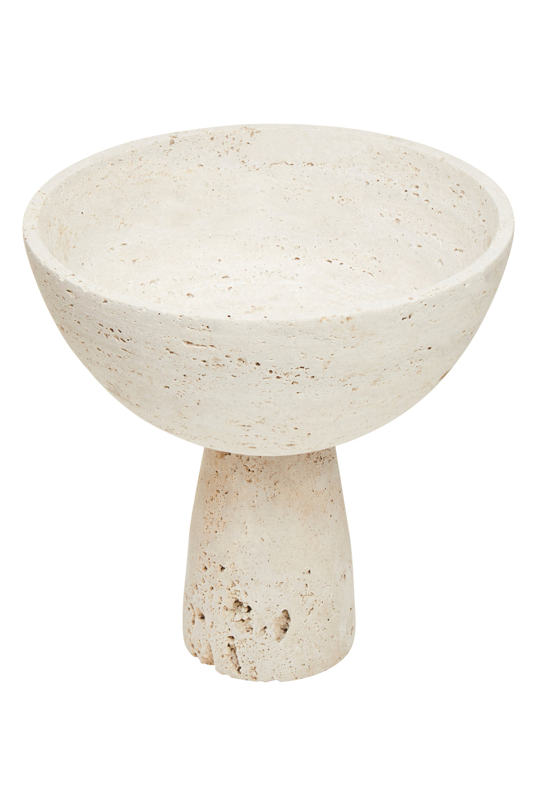 Avola Travertine Pedestal Bowl