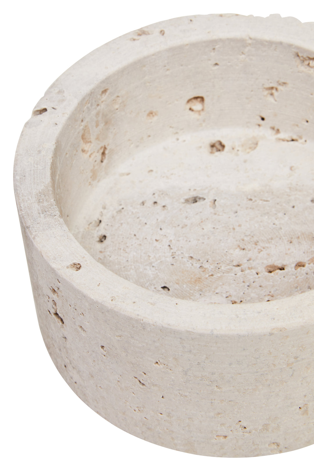 Avola Travertine Round Trinket Box