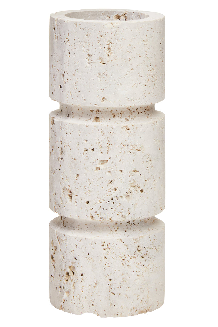 Avola Travertine Small Candle Holder