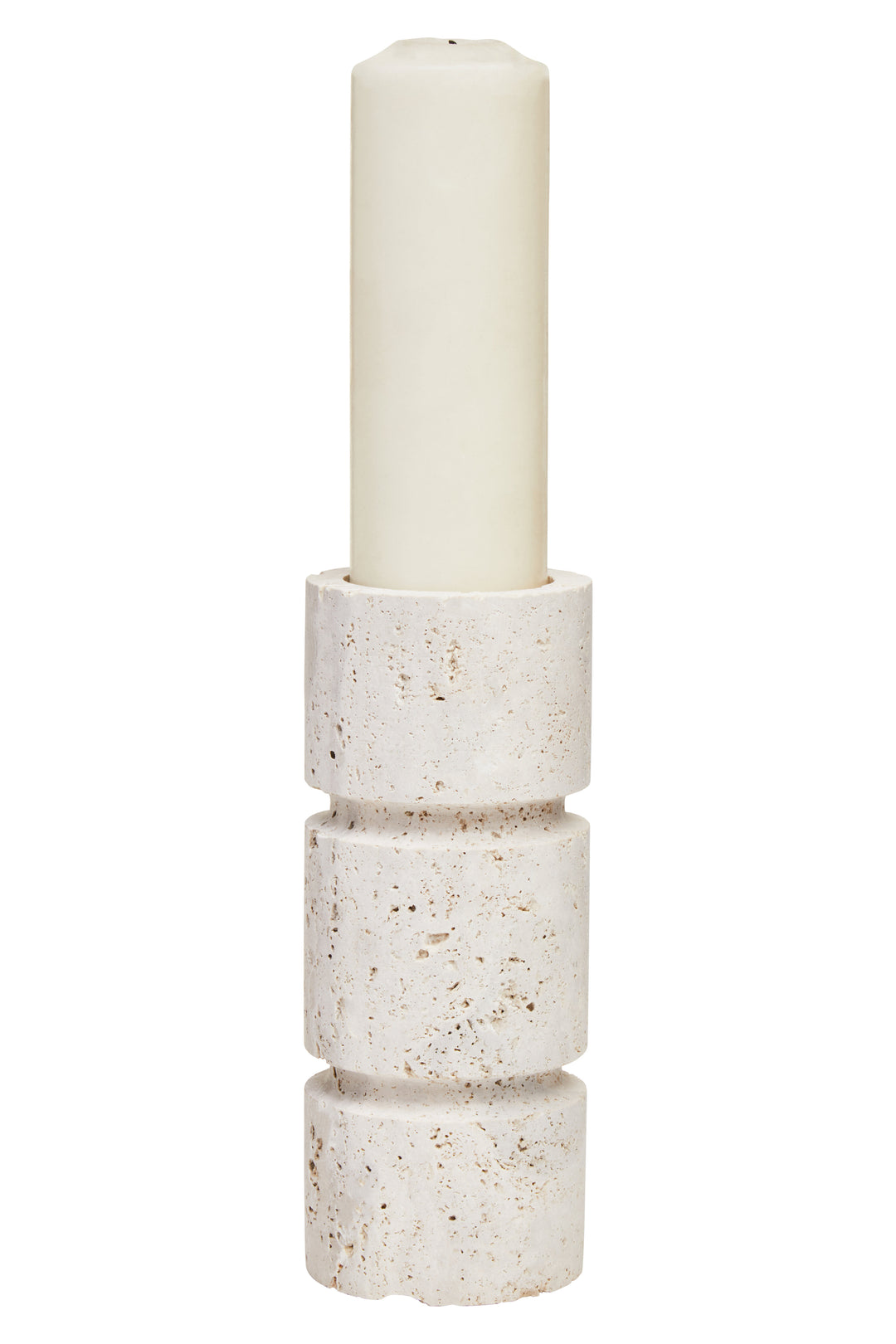 Avola Travertine Small Candle Holder