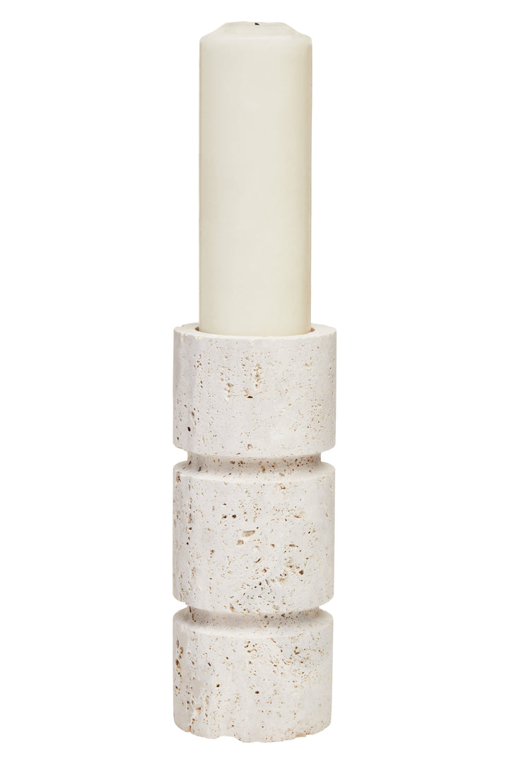 Avola Travertine Small Candle Holder