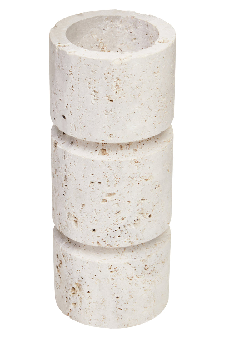 Avola Travertine Small Candle Holder