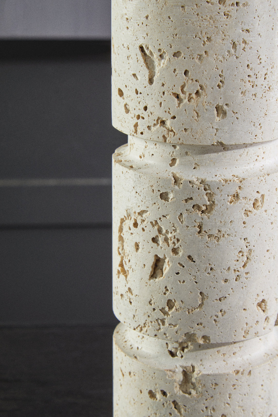 Avola Travertine Large Candle Holder