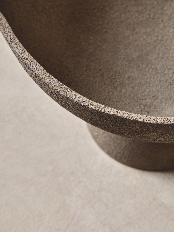 Urbino Small Textured Grey Pedestal Bowl