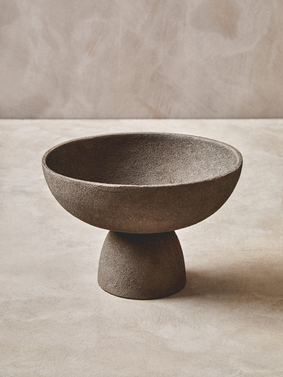 Urbino Small Textured Grey Pedestal Bowl